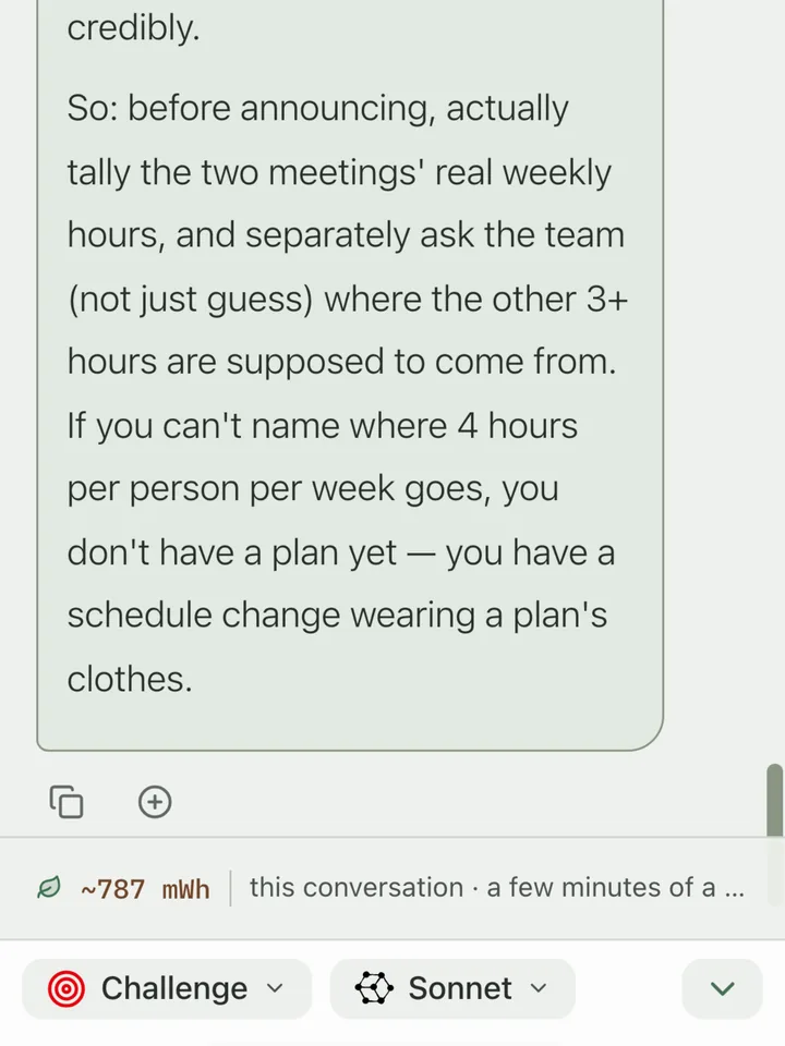 Challenge mode pushing back on a four-day work week plan